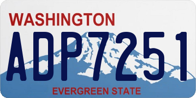 WA license plate ADP7251