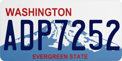 WA license plate ADP7252