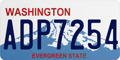 WA license plate ADP7254