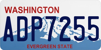 WA license plate ADP7255
