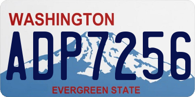 WA license plate ADP7256