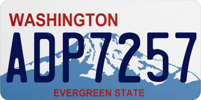 WA license plate ADP7257