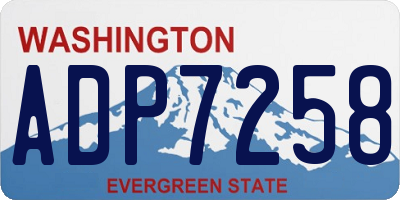 WA license plate ADP7258
