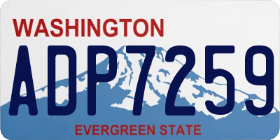 WA license plate ADP7259