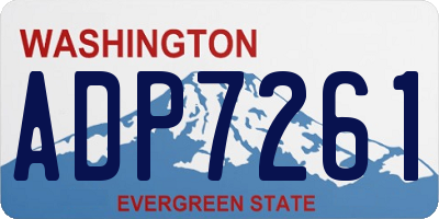 WA license plate ADP7261