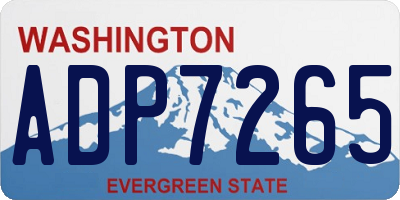 WA license plate ADP7265
