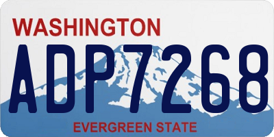 WA license plate ADP7268