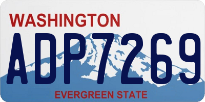 WA license plate ADP7269