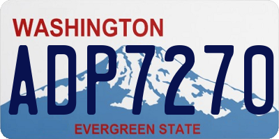 WA license plate ADP7270