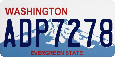 WA license plate ADP7278
