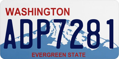 WA license plate ADP7281