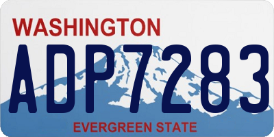 WA license plate ADP7283