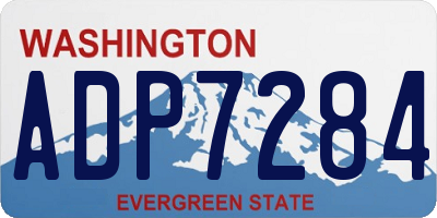 WA license plate ADP7284
