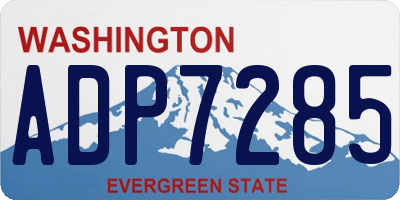 WA license plate ADP7285