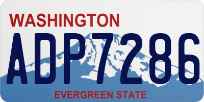 WA license plate ADP7286