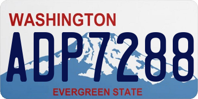 WA license plate ADP7288