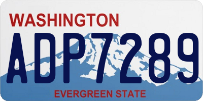 WA license plate ADP7289