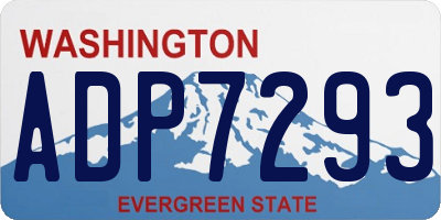 WA license plate ADP7293