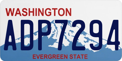 WA license plate ADP7294