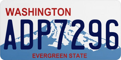 WA license plate ADP7296