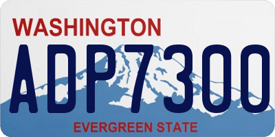 WA license plate ADP7300