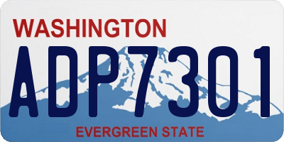 WA license plate ADP7301