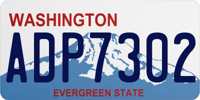 WA license plate ADP7302