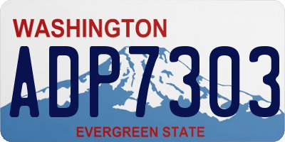 WA license plate ADP7303
