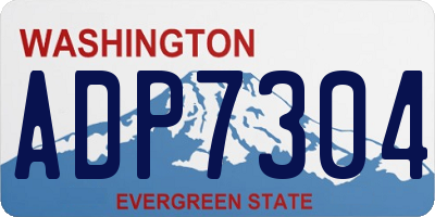 WA license plate ADP7304