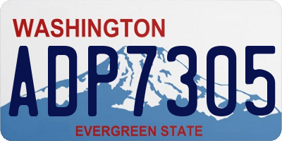 WA license plate ADP7305