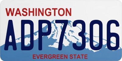 WA license plate ADP7306