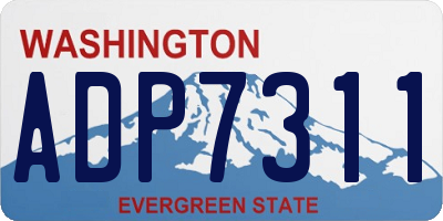 WA license plate ADP7311