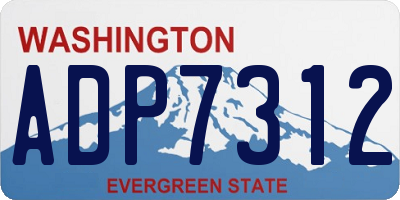 WA license plate ADP7312