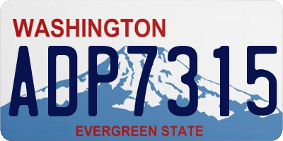 WA license plate ADP7315
