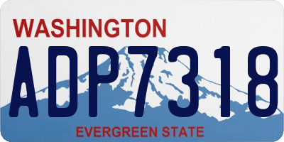 WA license plate ADP7318