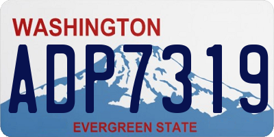 WA license plate ADP7319
