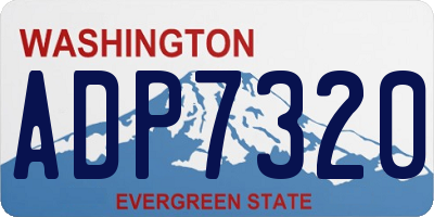 WA license plate ADP7320