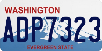 WA license plate ADP7323