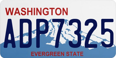 WA license plate ADP7325