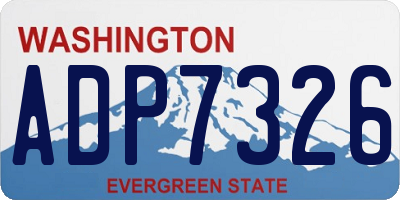 WA license plate ADP7326