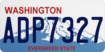 WA license plate ADP7327