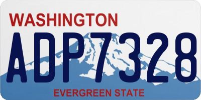 WA license plate ADP7328