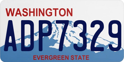 WA license plate ADP7329
