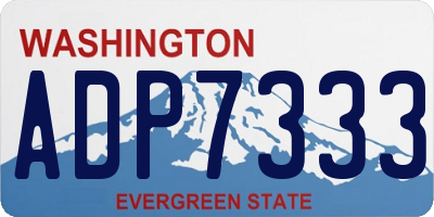 WA license plate ADP7333