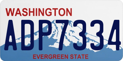 WA license plate ADP7334