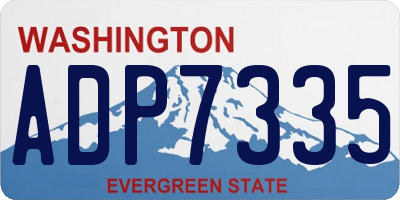 WA license plate ADP7335