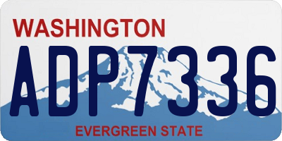 WA license plate ADP7336