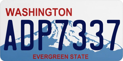 WA license plate ADP7337