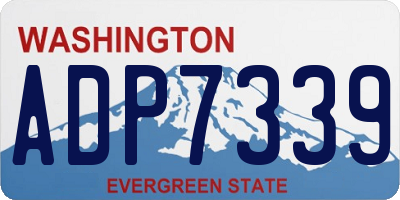 WA license plate ADP7339