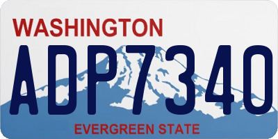WA license plate ADP7340
